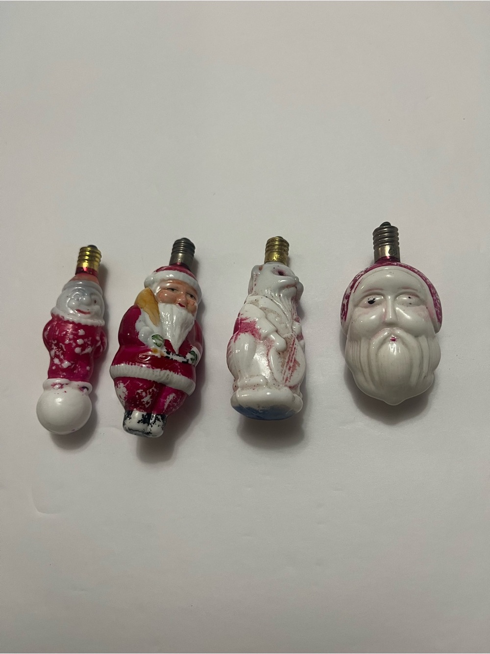 4 antique Christmas lights - untested